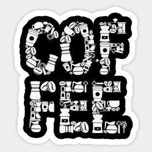 Everything Coffee Collage Sticker